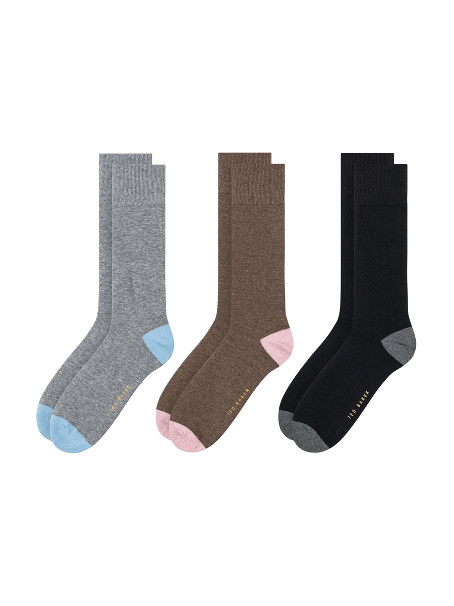 Ted Baker 3 PK Men's Non Terry Crew | MID-GREY